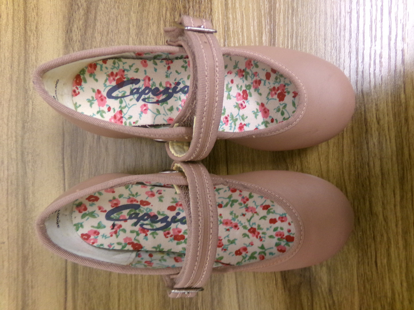 Pre-Owned Tap Shoes Capezio Toddler 9.5 Jane Leather Buckle Tan