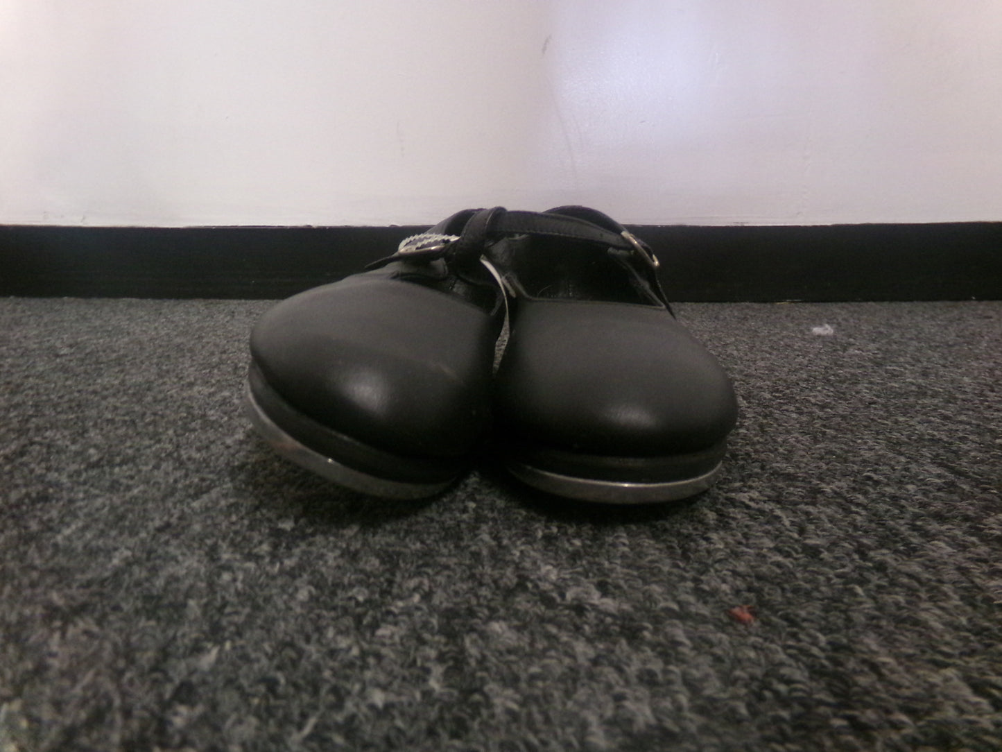 Pre-Owned Black Tap Shoes Leo's 5.5M Mary Jane Leather