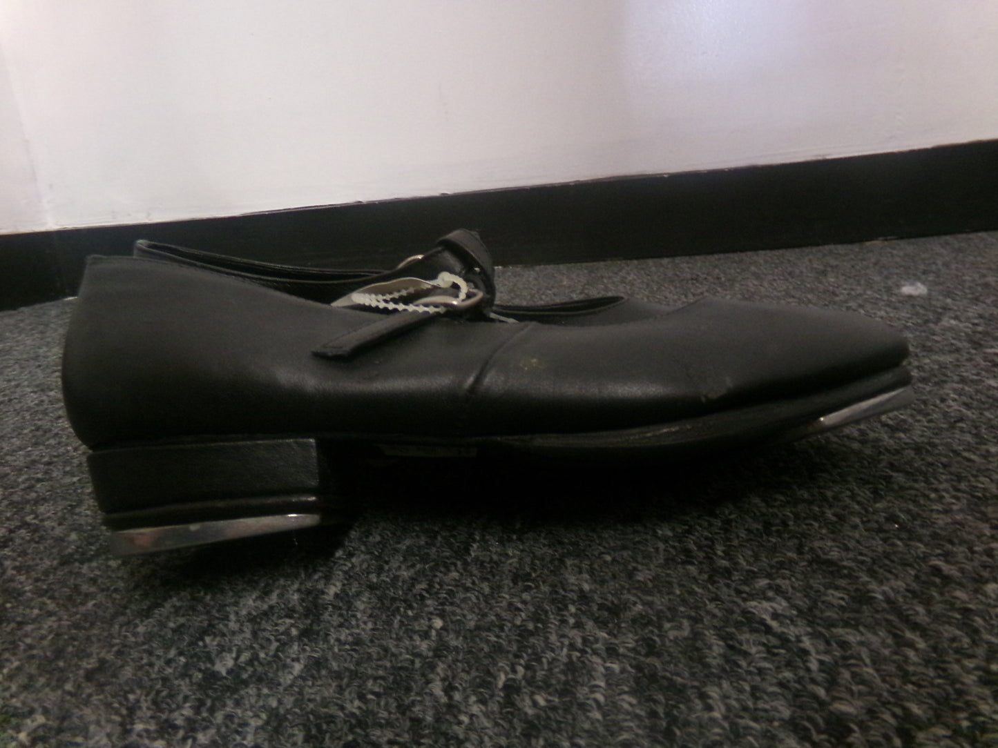 Pre-Owned Black Tap Shoes Leo's 5.5M Mary Jane Leather