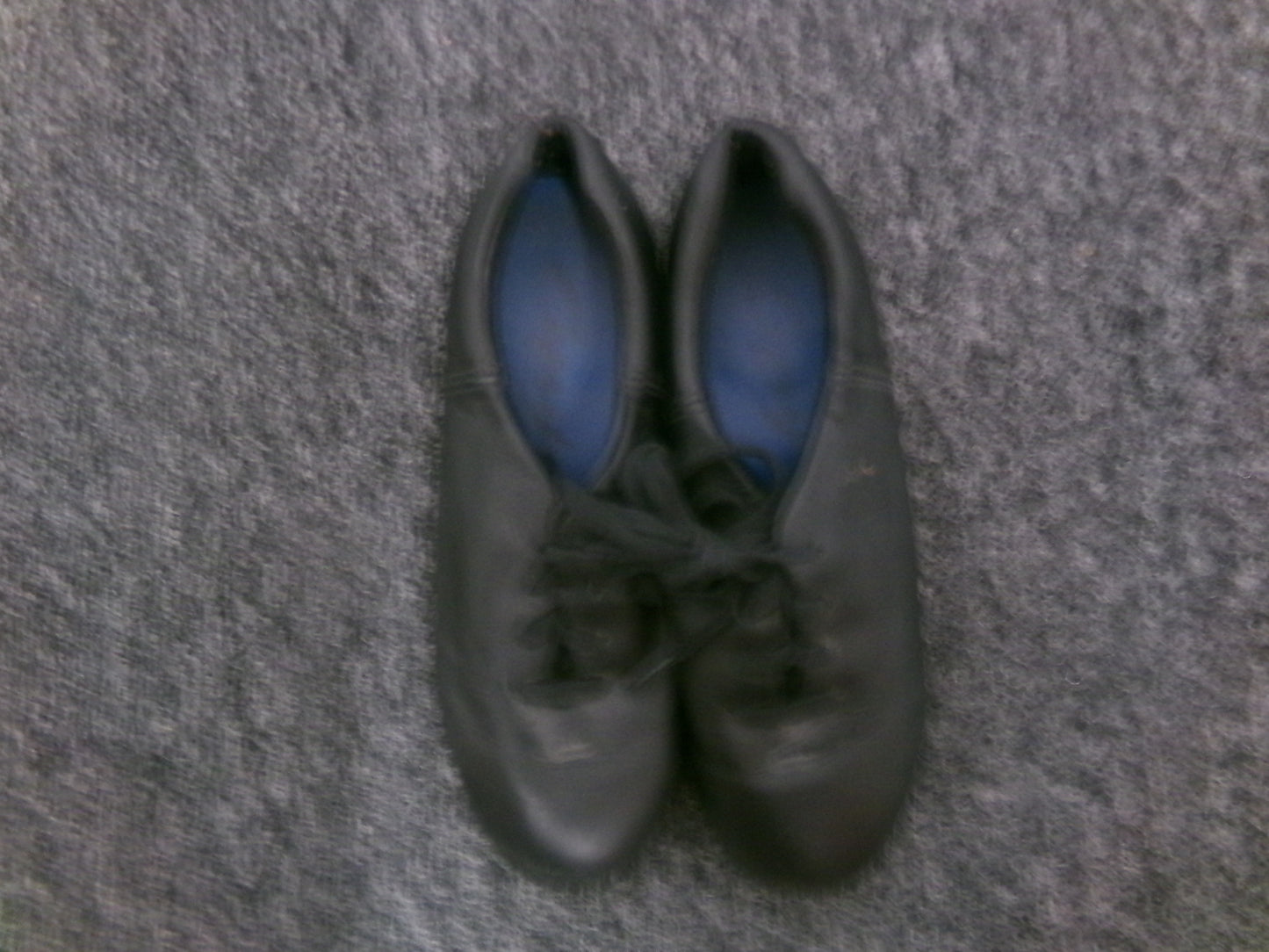 Pre-Owned Jazz Shoes Capezio 5 Adult Black Leather Split Sole Lace Up