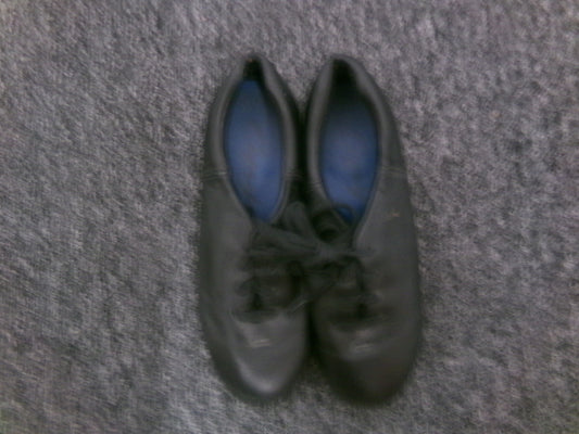 Pre-Owned Jazz Shoes Capezio 5 Adult Black Leather Split Sole Lace Up