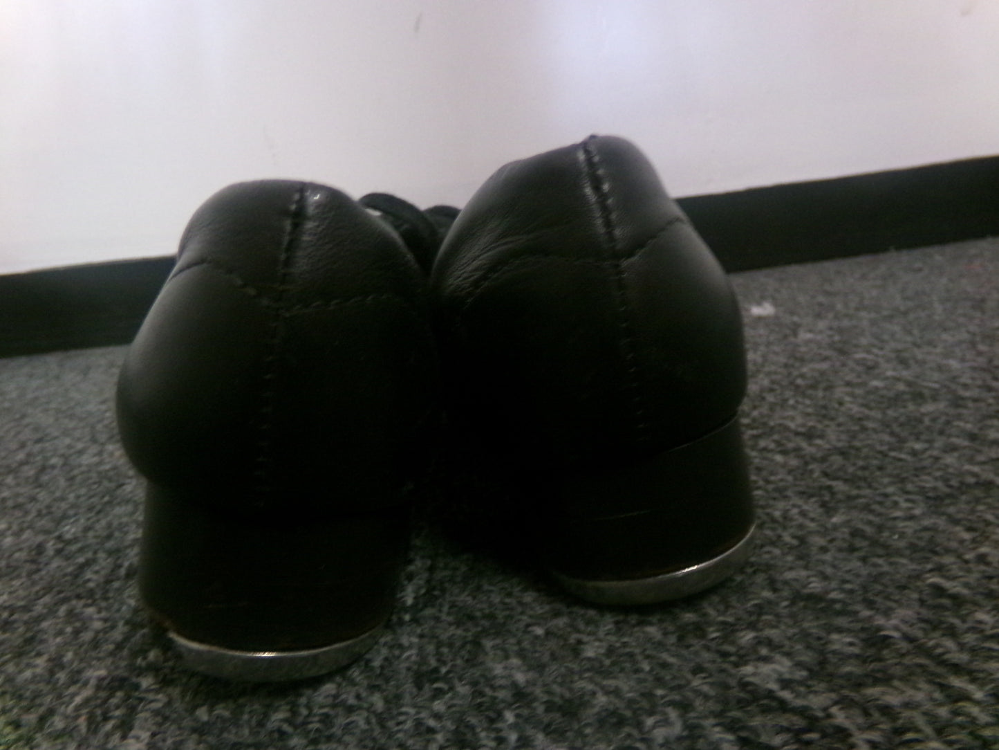Pre-Owned Jazz Shoes Capezio 5 Adult Black Leather Split Sole Lace Up