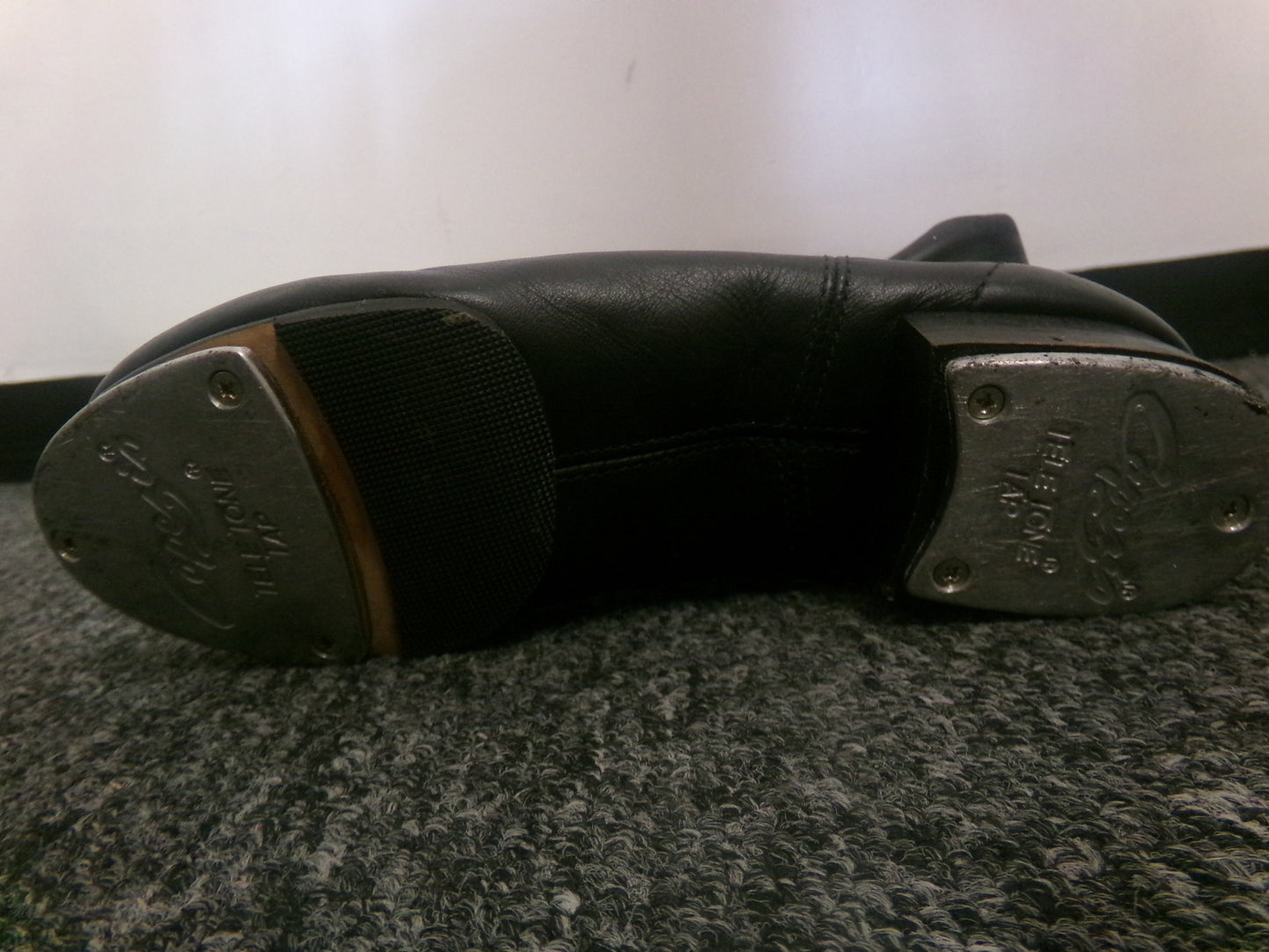 Pre-Owned Jazz Shoes Capezio 5 Adult Black Leather Split Sole Lace Up