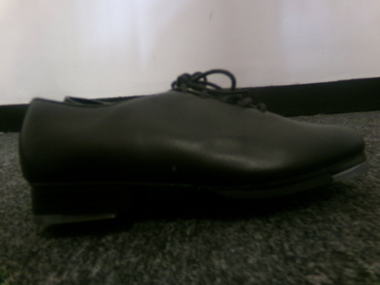 Pre-Owned Tap Shoes Dance Class 3.5M Oxford Leather Black Split Full Sole