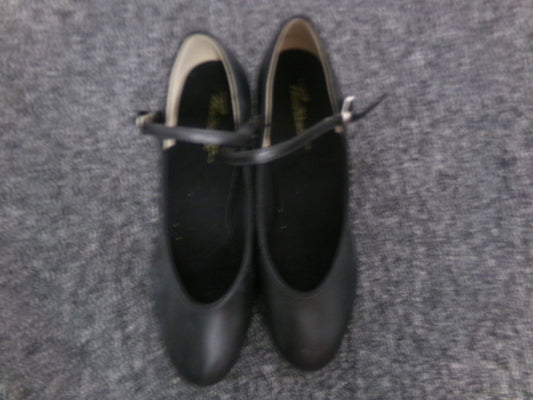 Pre-Owned Tap Shoes Theatricals Women's 6M 1.5" Heel Leather Buckle Black