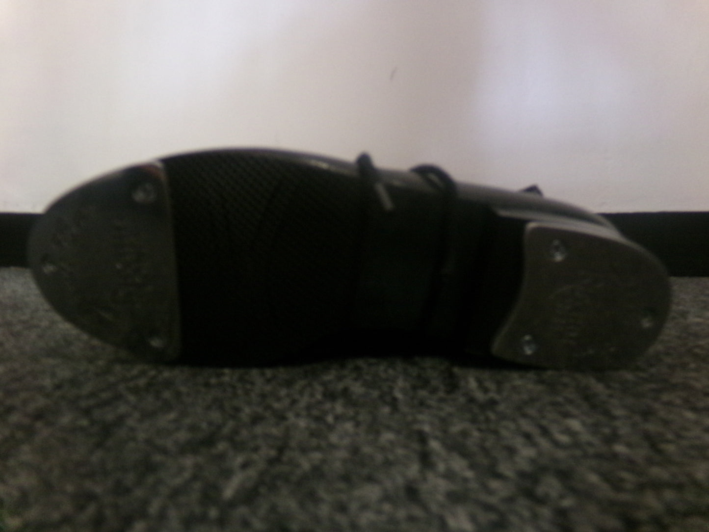 Pre-Owned Tap Shoes Dance Class 1.5M Oxford Leather Black Split Full Sole