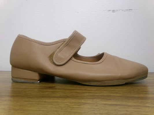 Dance Tap Shoes Youth 5M Tan So Danca TA38 Mary Jane Leather Loop Strap