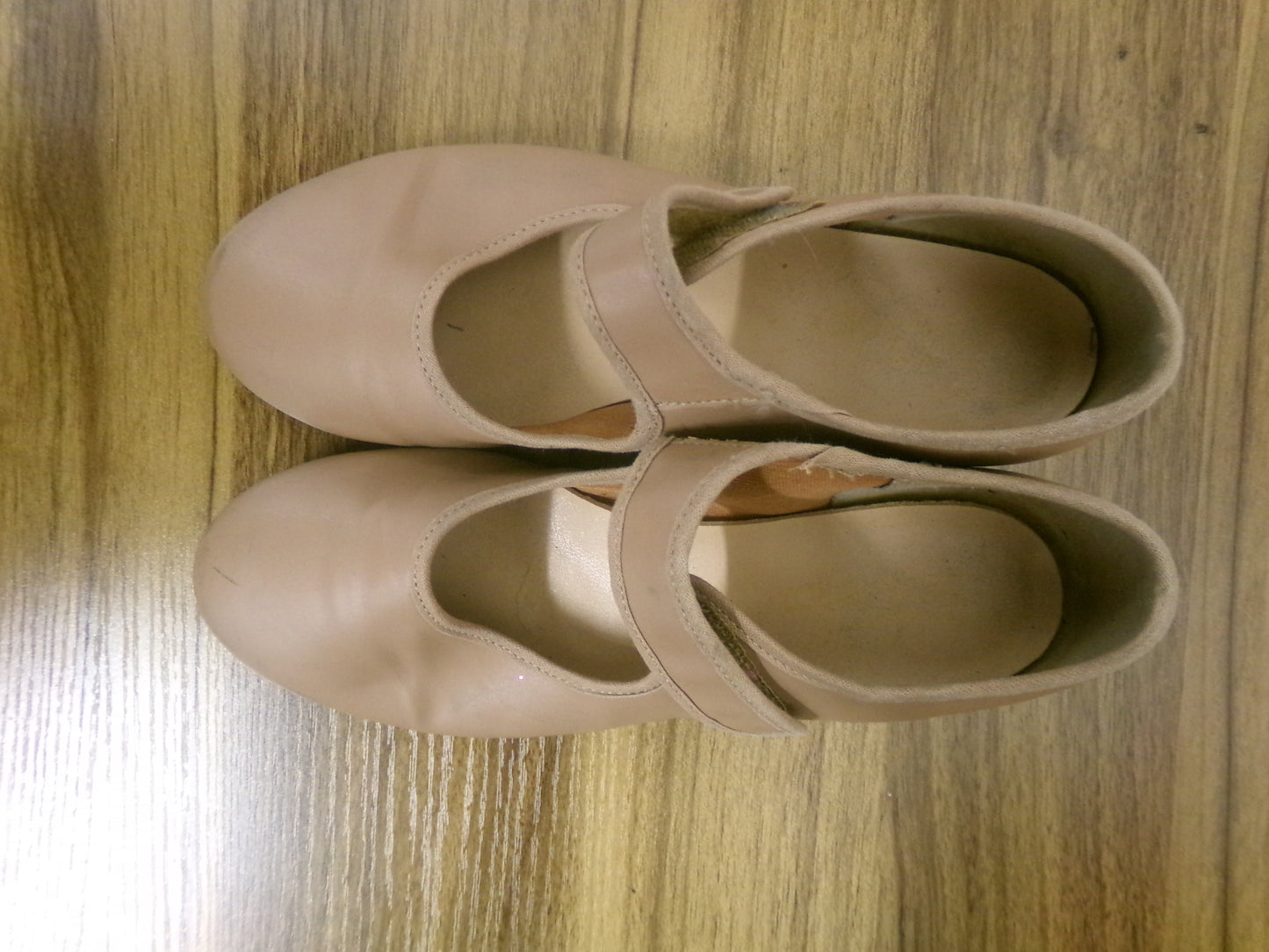 Dance Tap Shoes Youth 5M Tan So Danca TA38 Mary Jane Leather Loop Strap