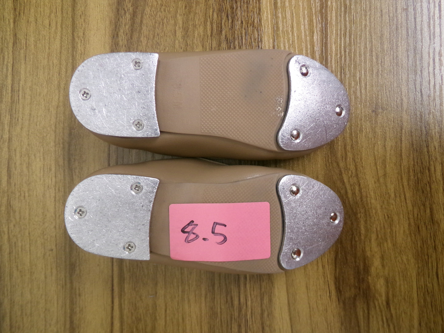 Dance Tap Shoes Danshuz 534 Toddler 8.5M Tan Mary Jane Easy Strap