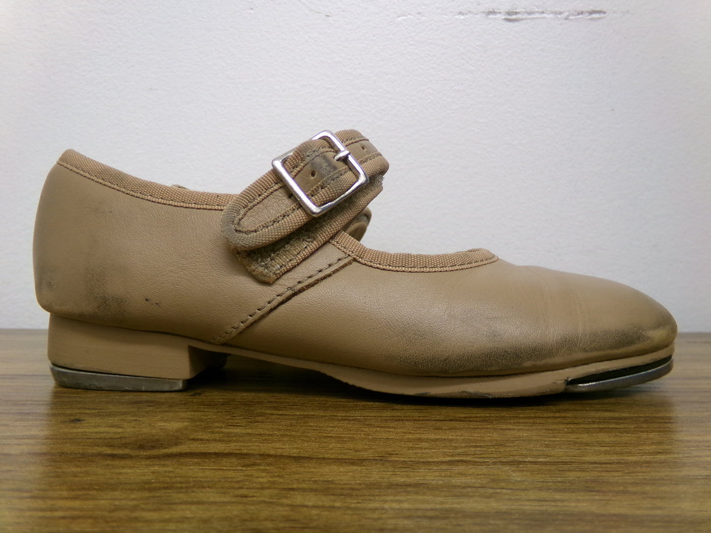 Pre-Owned Tap Shoes Capezio Toddler 11.5 Jane Leather Buckle Tan