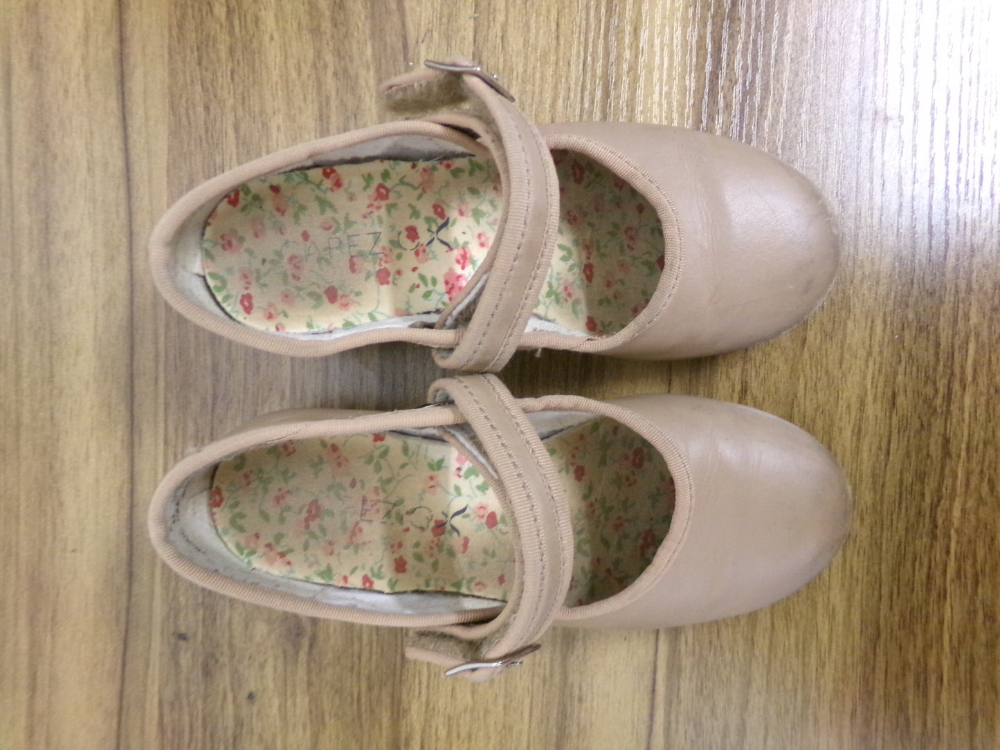Pre-Owned Tap Shoes Capezio Toddler 11.5 Jane Leather Buckle Tan