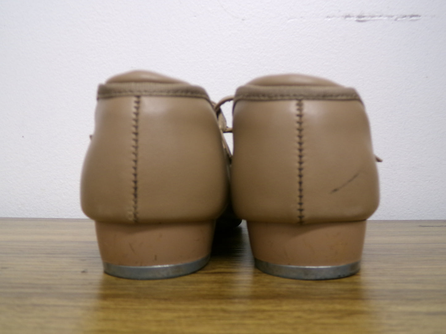 Pre-Owned Tap Shoes Danshuz 753 Adult 2M Tan Mary Jane Buckle