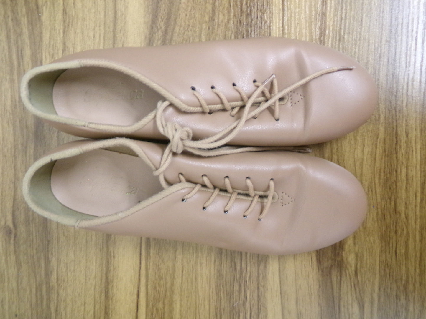 Pre-Owned Tap Shoes SoDanca Adult 7M Oxford Leather Lace Up Student