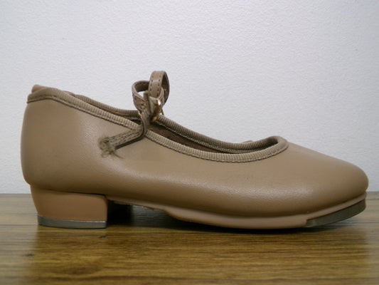 Dance Tap Shoes Danshuz 534 Toddler 10M Tan Mary Jane Easy Strap