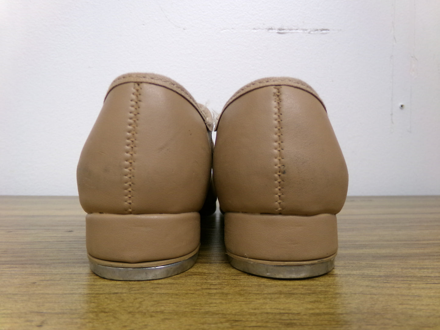 Pre-Owned Tap Shoes Youth 10M Tan So Danca TA38 Mary Jane Leather Loop Strap