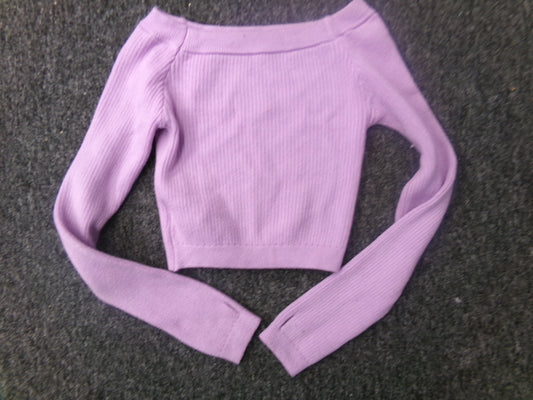 Pre-Owned Knit Shrug Sweater Lavender Medium Child Ballet Jazz