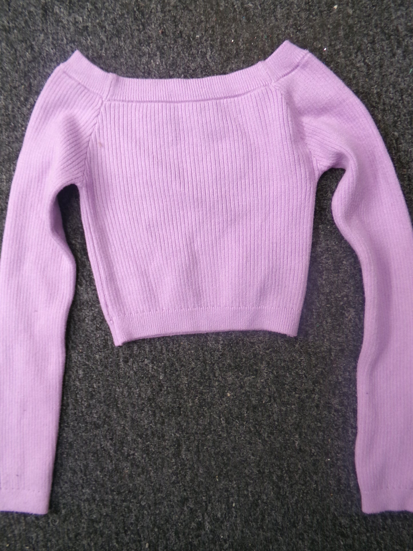 Pre-Owned Knit Shrug Sweater Lavender Medium Child Ballet Jazz