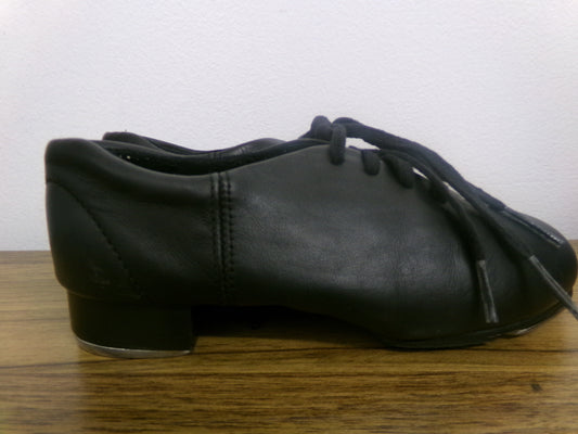 Pre-Owned Tap Shoes Capezio Big Kid 2M Youth Oxford Leather Lace Up Split Sole