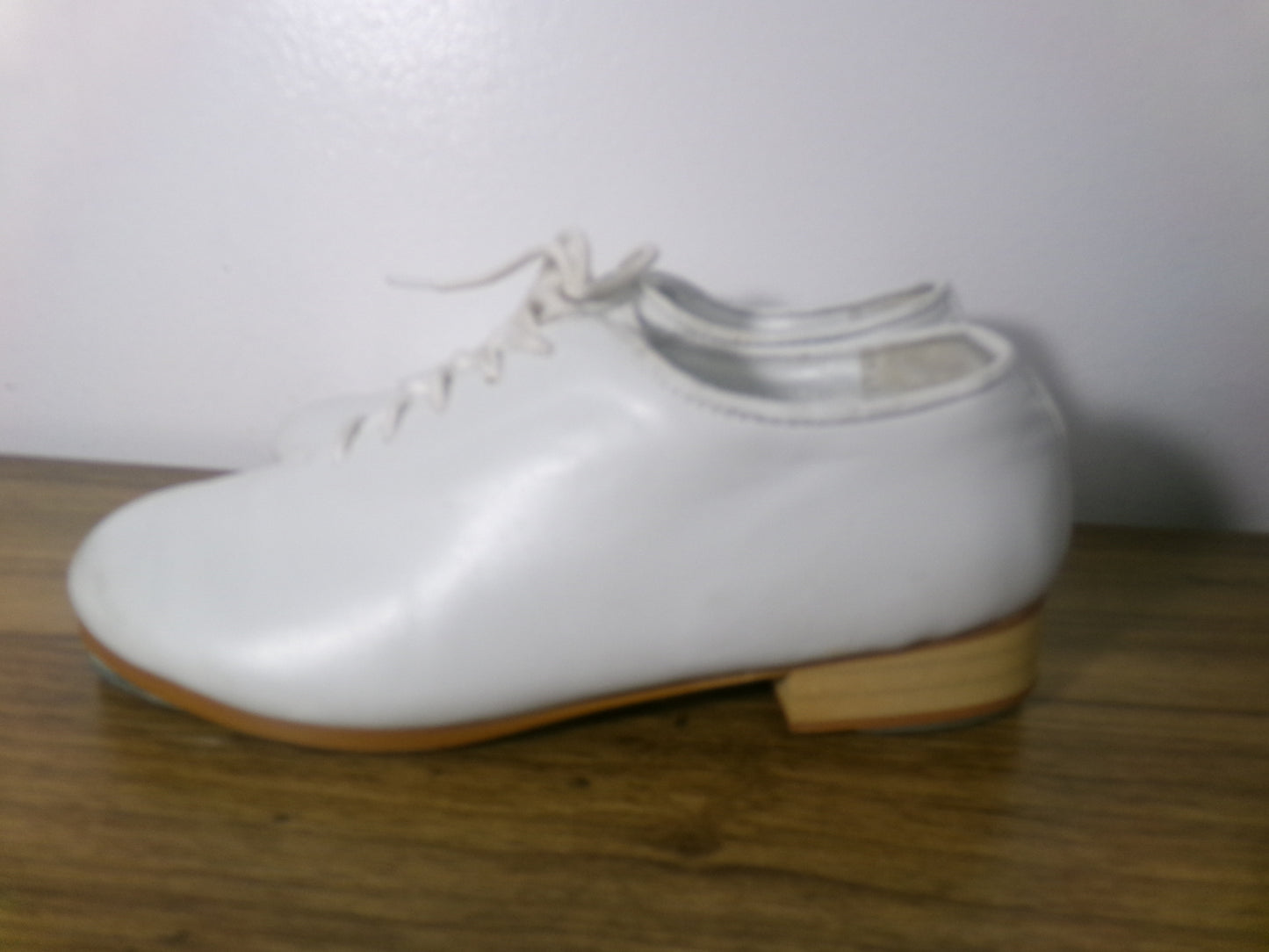Pre-Owned Clogging Shoes Steven Stompers Youth 3M White Oxford Leather FULL Sole