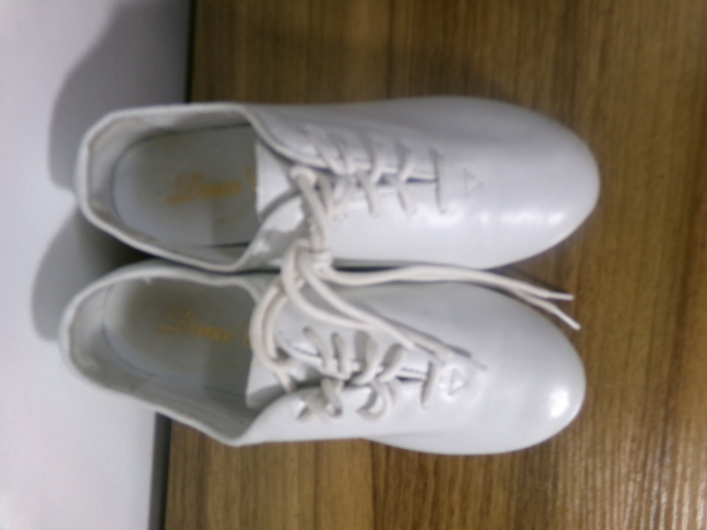 Pre-Owned Clogging Shoes Steven Stompers Youth 3M White Oxford Leather FULL Sole