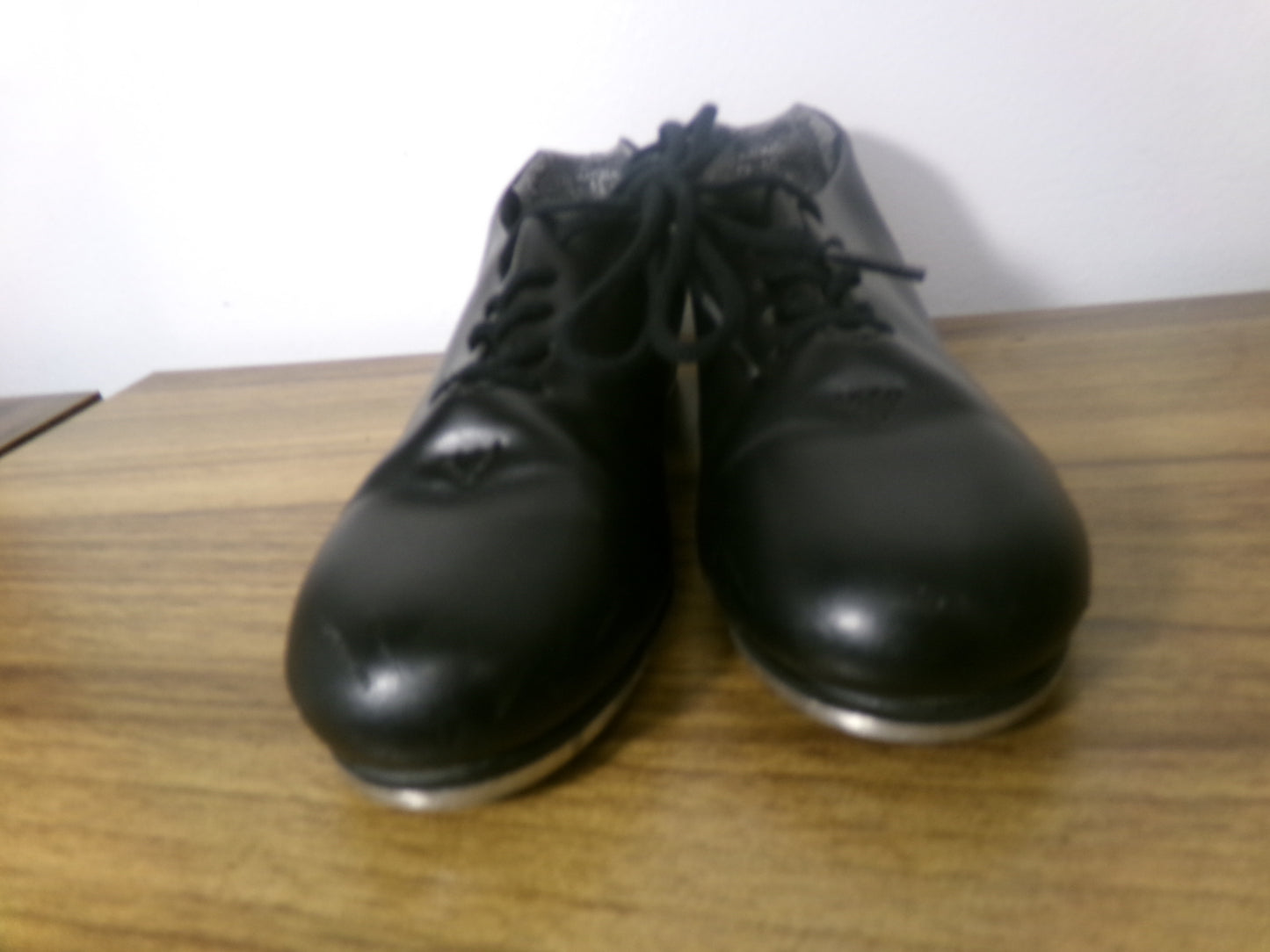 Dance Tap Shoes 13.5M Youth Capezio 443 Student Lace Up Black Full Sole