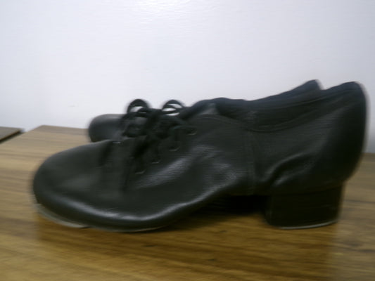 Pre-Owned Split Sole Buck Clogging Shoes Dancing Fair Adult 5M Black Oxford Leather