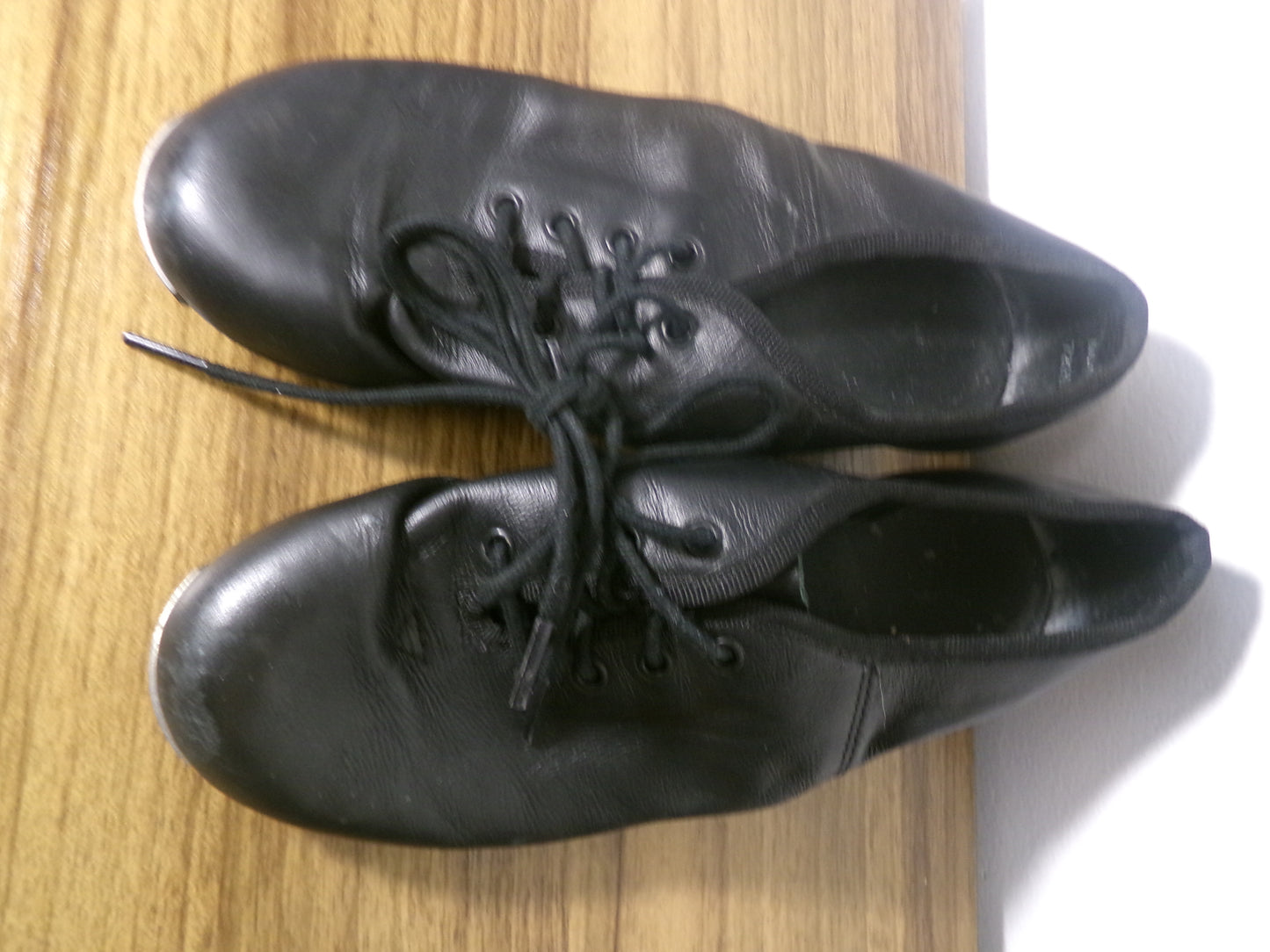 Pre-Owned Split Sole Buck Clogging Shoes Dancing Fair Adult 5M Black Oxford Leather