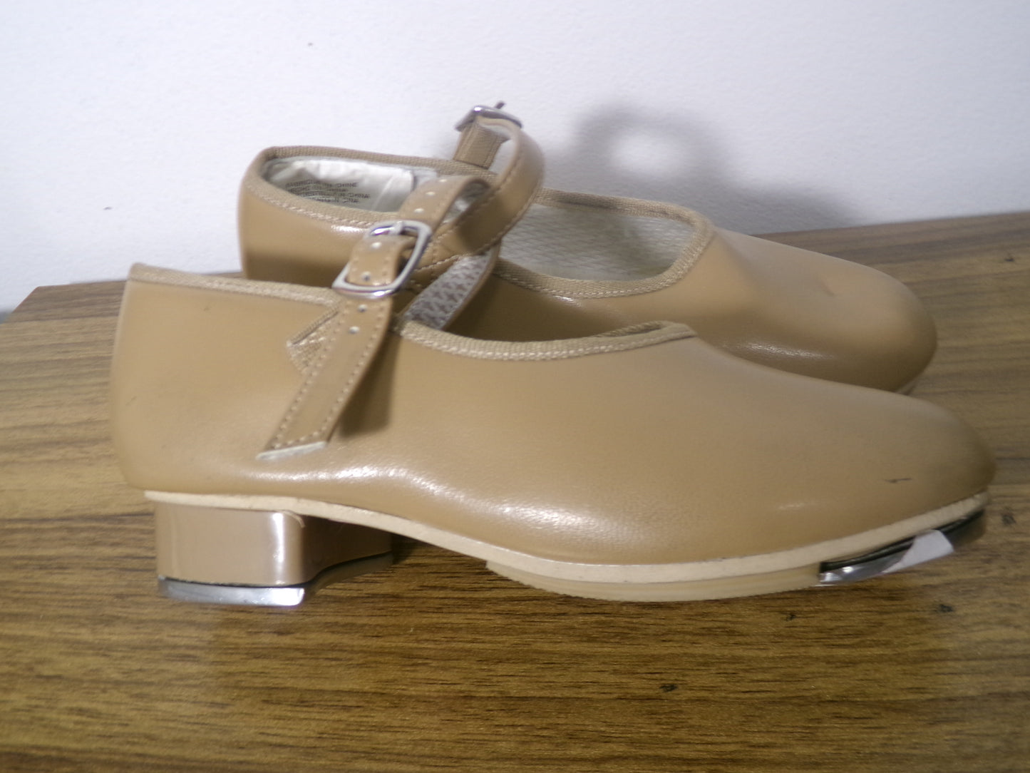 Pre-Owned Tap Shoes Revolution Style 826 12M Child Mary Jane Buckle Tan