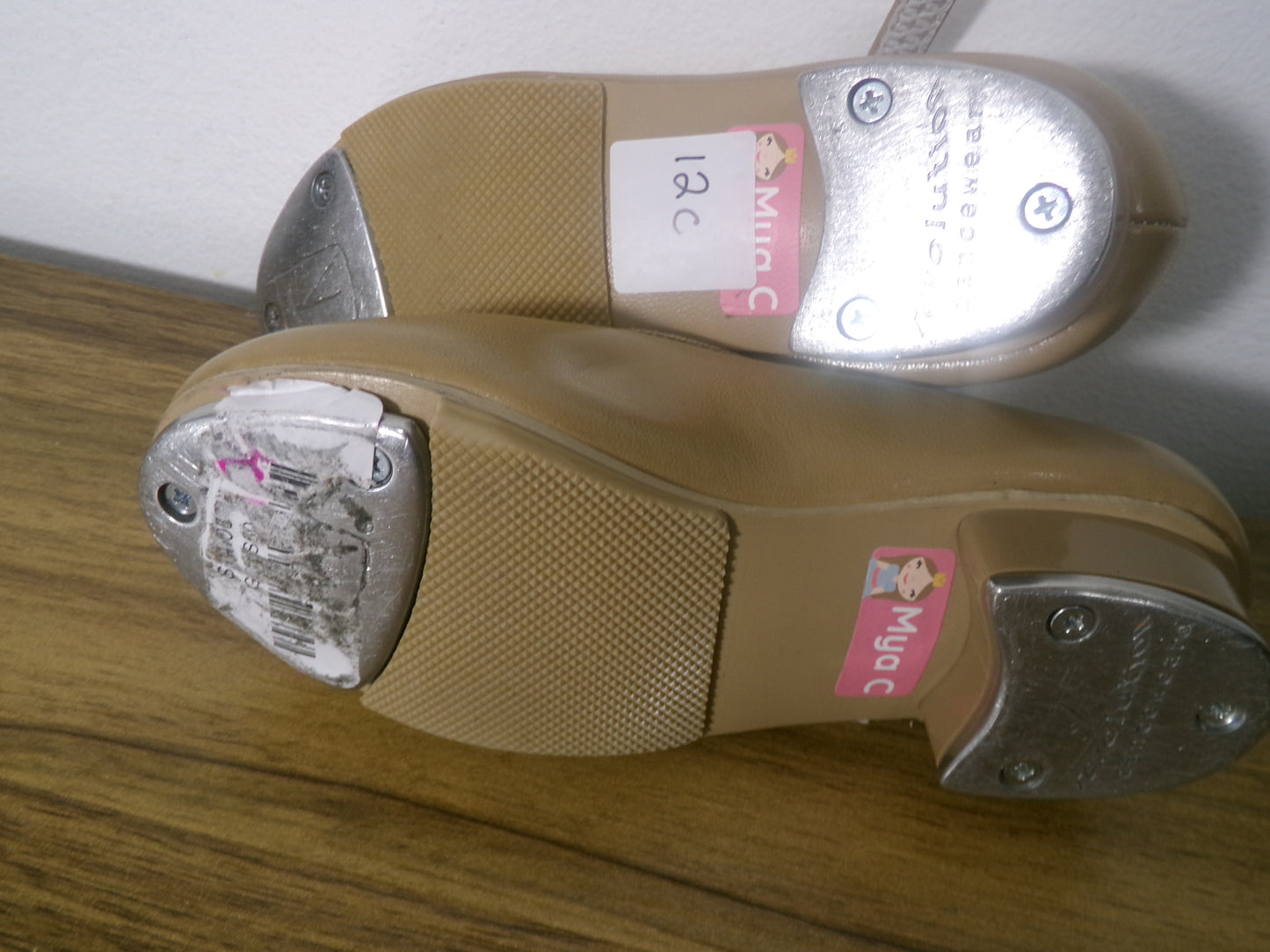 Pre-Owned Tap Shoes Revolution Style 826 12M Child Mary Jane Buckle Tan