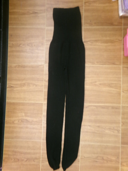 Pre-Owned Knit Pants Black Small Adult Bloch Roll Down Waist Ballet Pointe Modern