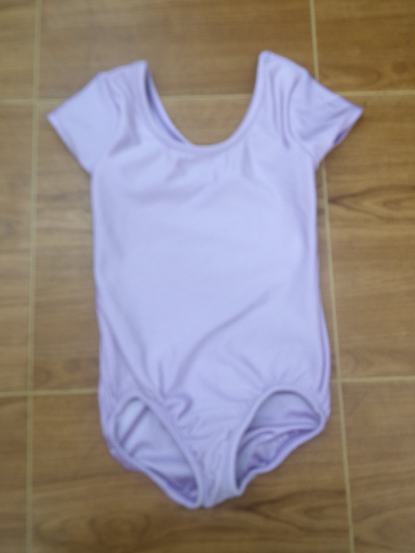 Pre-Owned Leotard Small Child Lavender Cap Sleeve Ballet Tap jazz Lycra Lined
