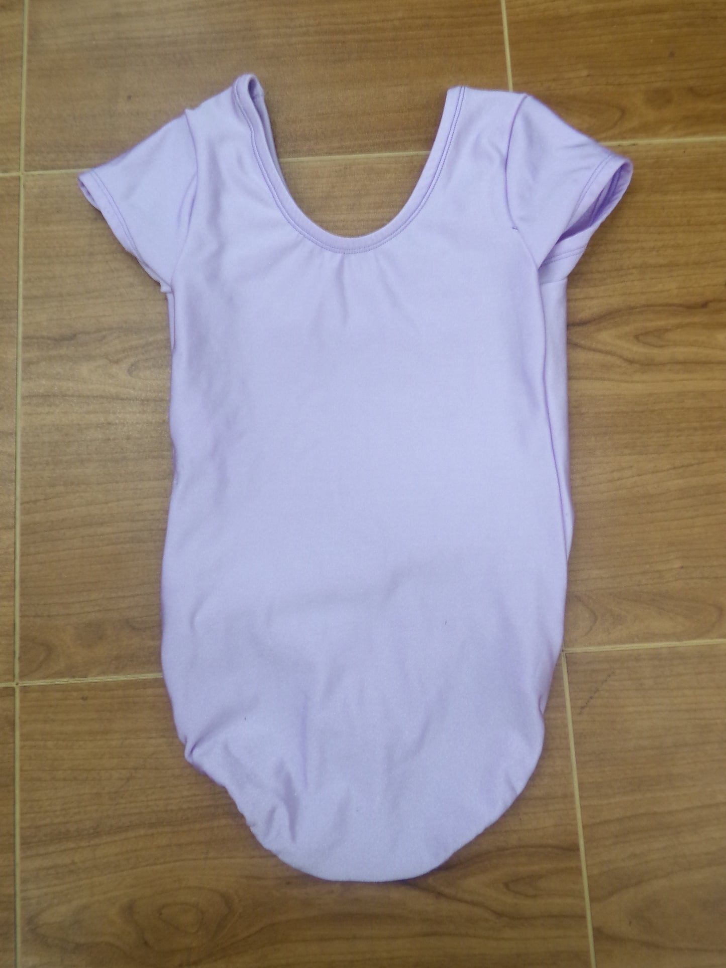 Pre-Owned Leotard Small Child Lavender Cap Sleeve Ballet Tap jazz Lycra Lined