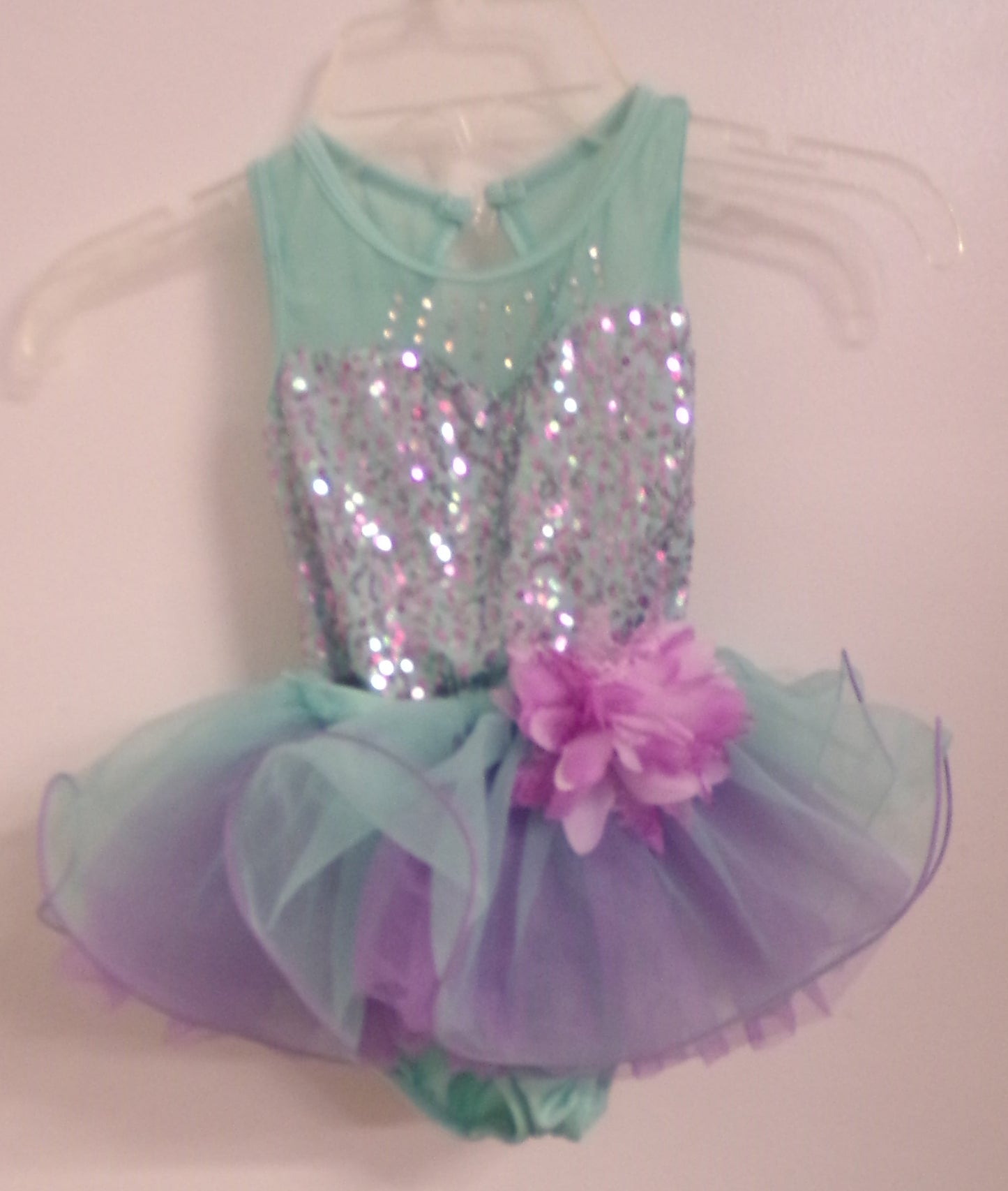 Pre-Owned Costume Curtain Call E2192 XS Child Aqua Blue 2 in 1 Jazz