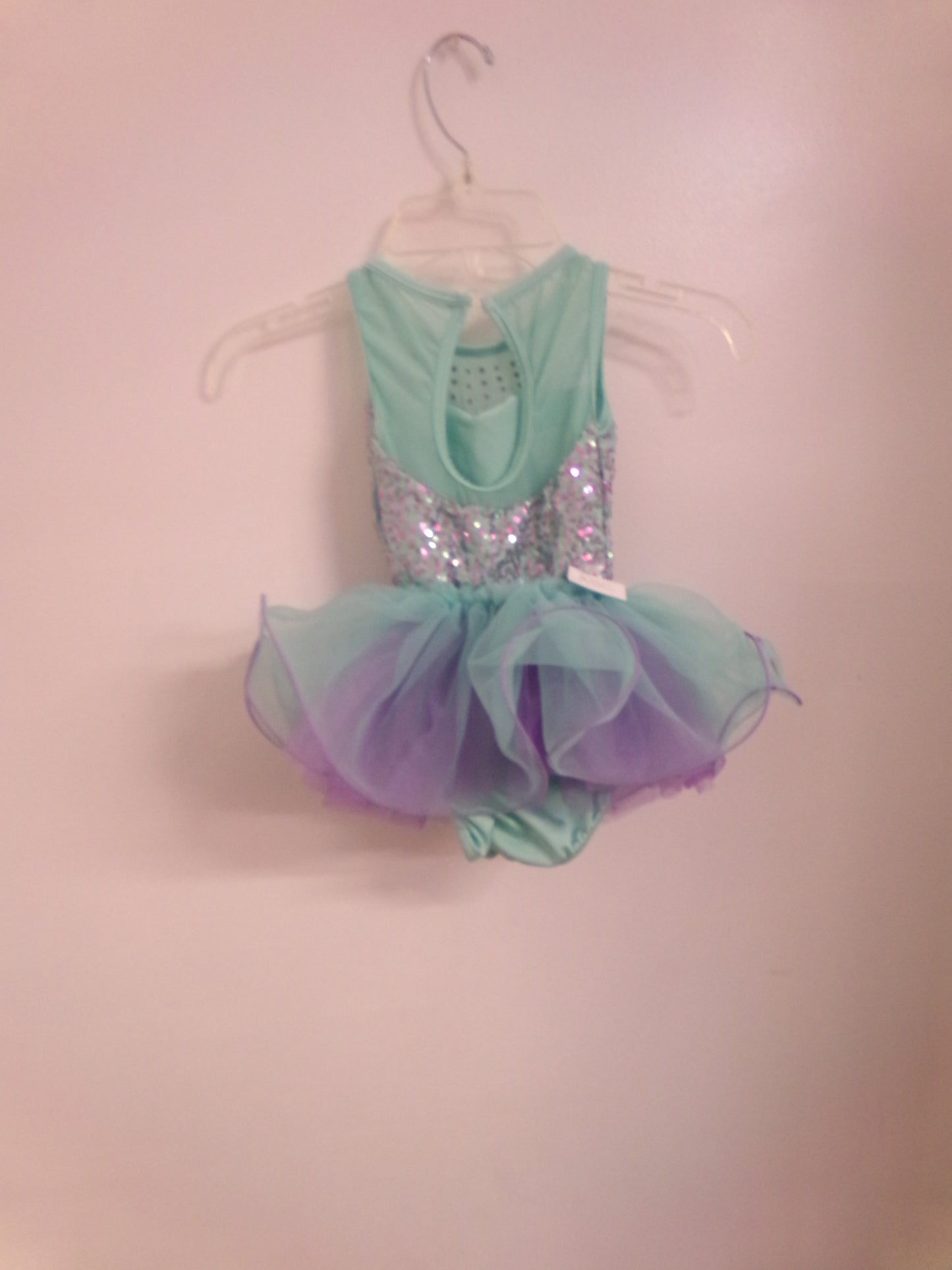 Pre-Owned Costume Curtain Call E2192 XS Child Aqua Blue 2 in 1 Jazz