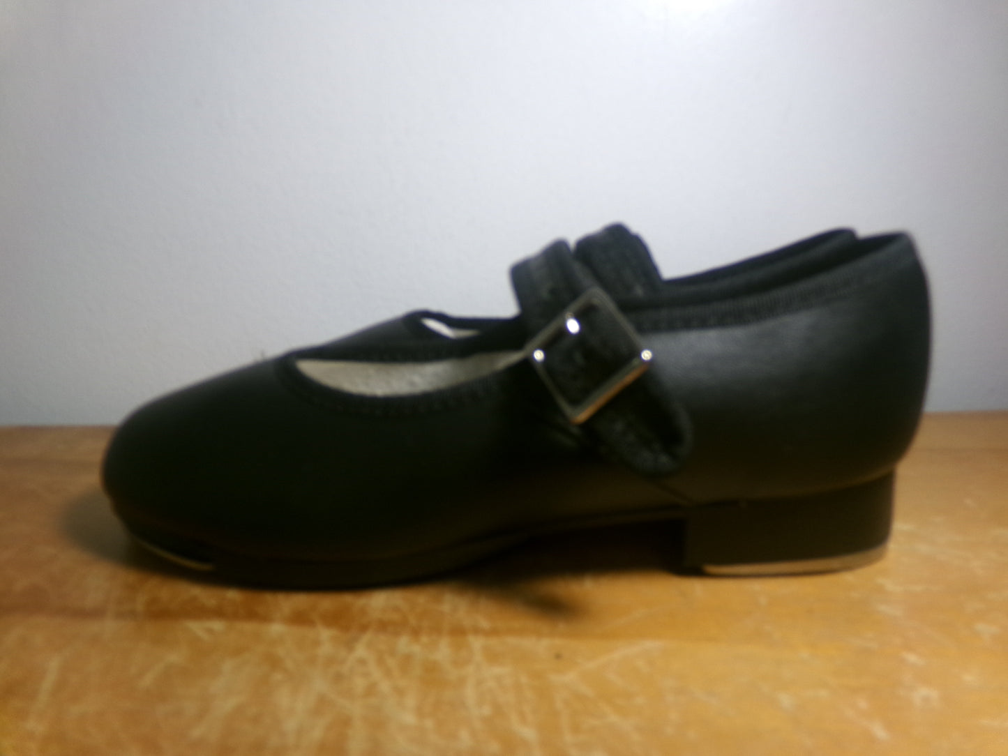 Pre-Owned Tap Shoes Capezio 3800 12M Kids Black Mary Jane Leather Easy Strap Student