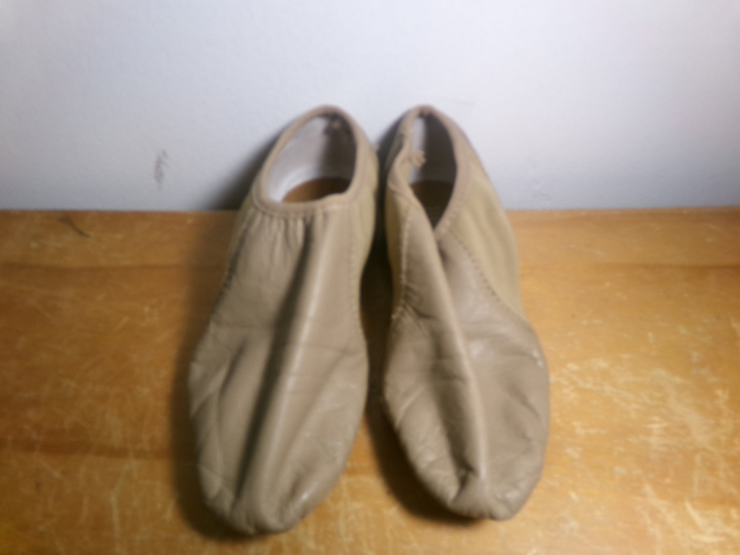 Pre-Owned Jazz Shoes Bloch Child 11.5M Tan Leather Slip On Split Sole