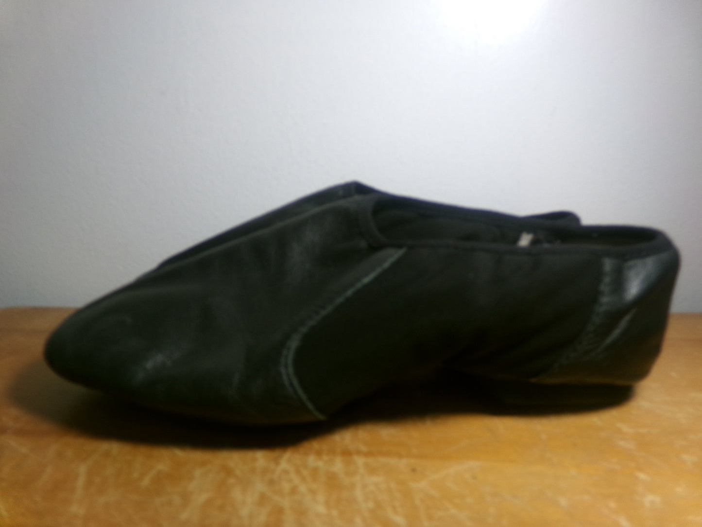 Pre-Owned Jazz Shoes Bloch Adult 8M Black Leather Slip On Split Sole