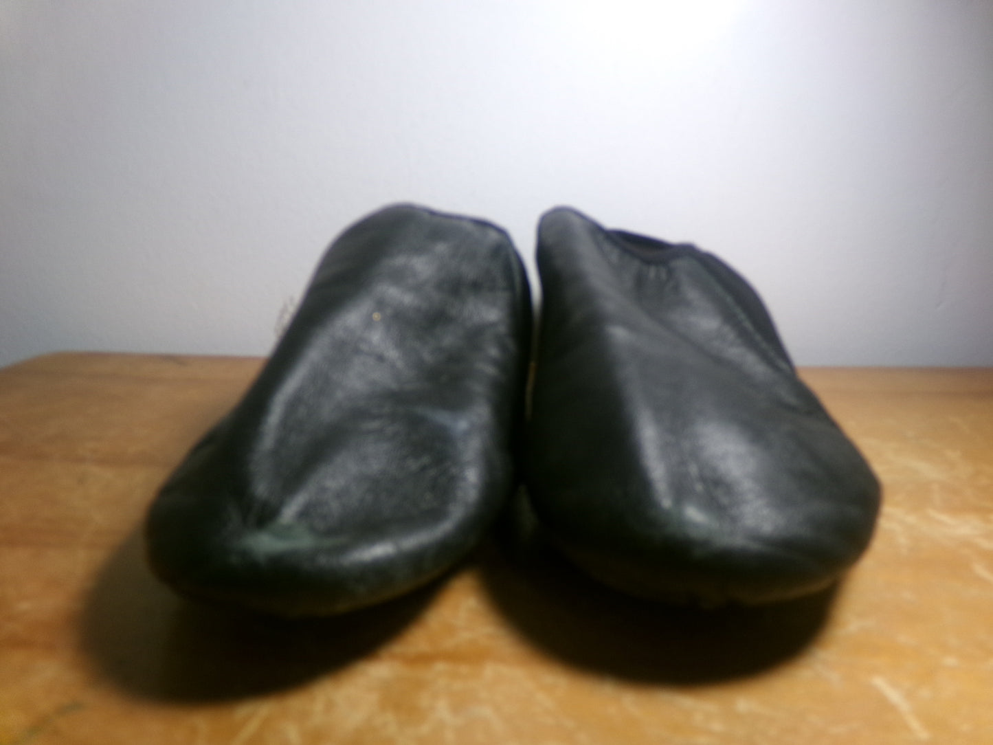 Pre-Owned Jazz Shoes Bloch Adult 8M Black Leather Slip On Split Sole