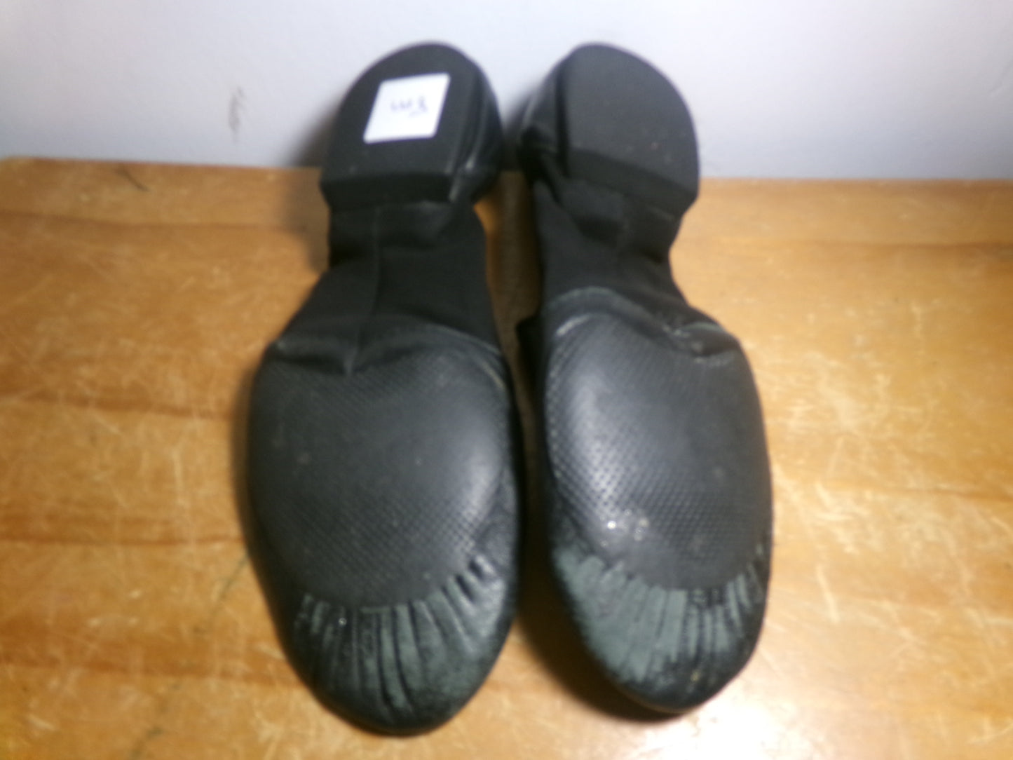 Pre-Owned Jazz Shoes Bloch Adult 8M Black Leather Slip On Split Sole