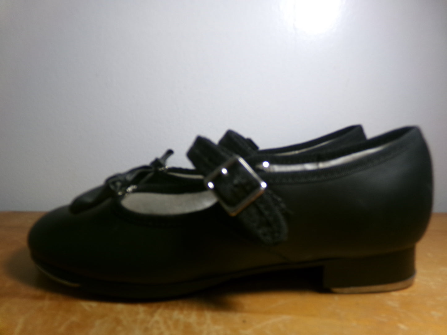 Pre-Owned Tap Shoes Capezio 3800 13.5N Little Kids Black Mary Jane Leather Easy Strap Student
