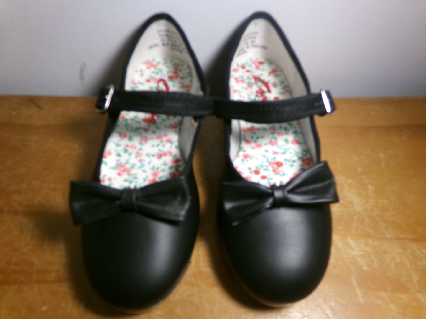 Pre-Owned Tap Shoes Capezio 3800 13.5N Little Kids Black Mary Jane Leather Easy Strap Student