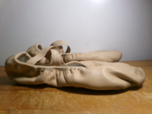 Pre-Owned Ballet Shoes Danz N Motion 357 8M Adult Pink Leather Split Sole