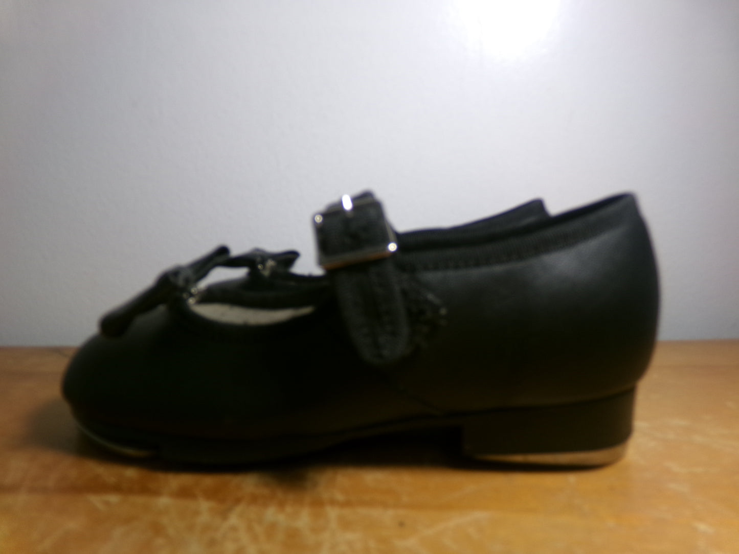 Pre-Owned Tap Shoes Capezio 3800 9M Little Kids Black Mary Jane Leather Easy Strap Student
