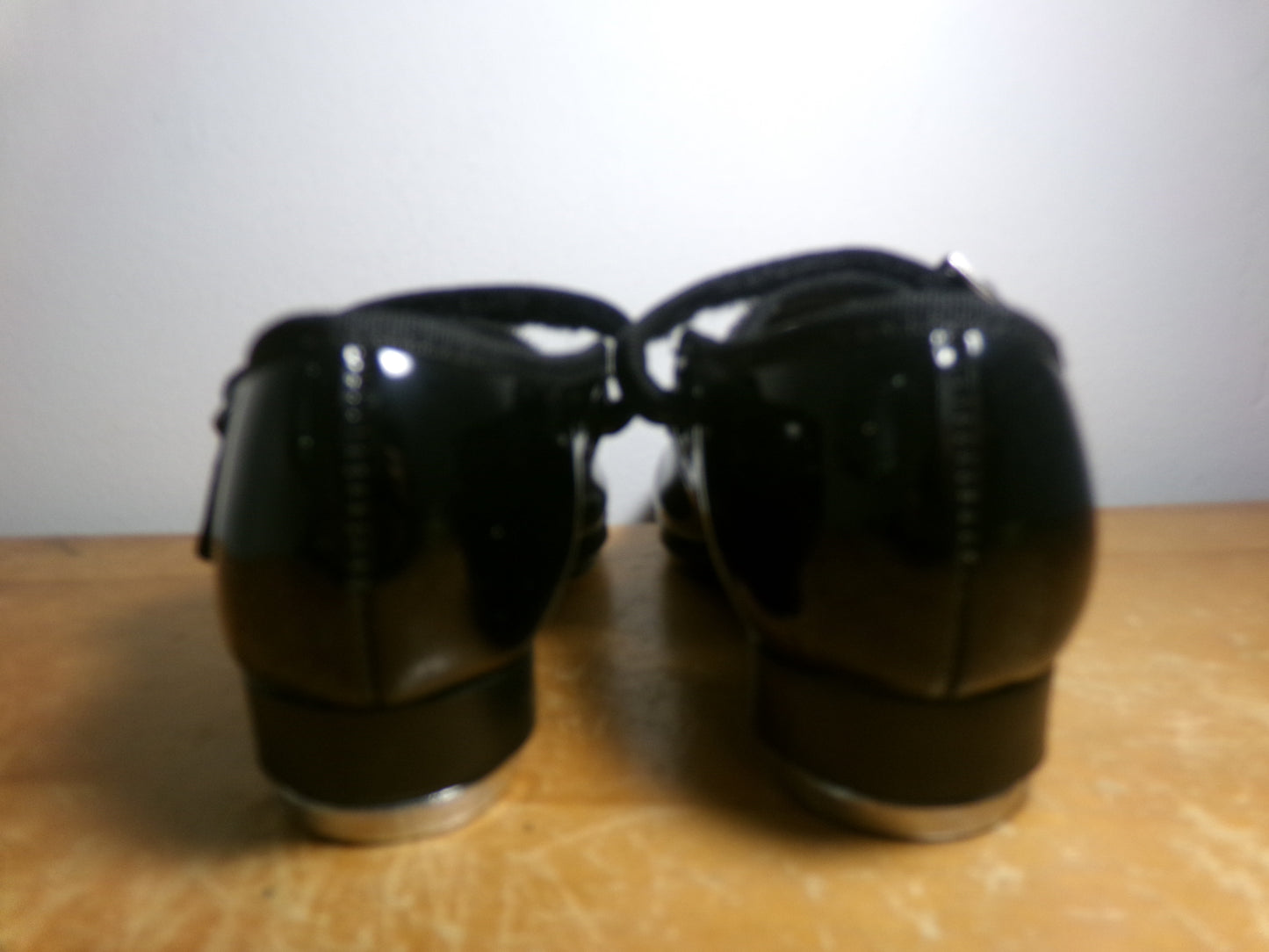 Pre-Owned Tap Shoes Capezio 3800 Toddler 9M Black Mary Jane Leather Easy Strap Student