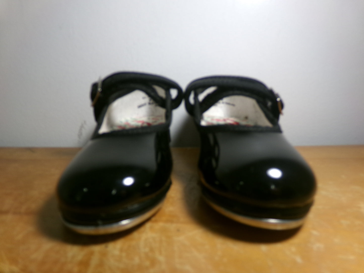 Pre-Owned Tap Shoes Capezio 3800 Toddler 9M Black Mary Jane Leather Easy Strap Student
