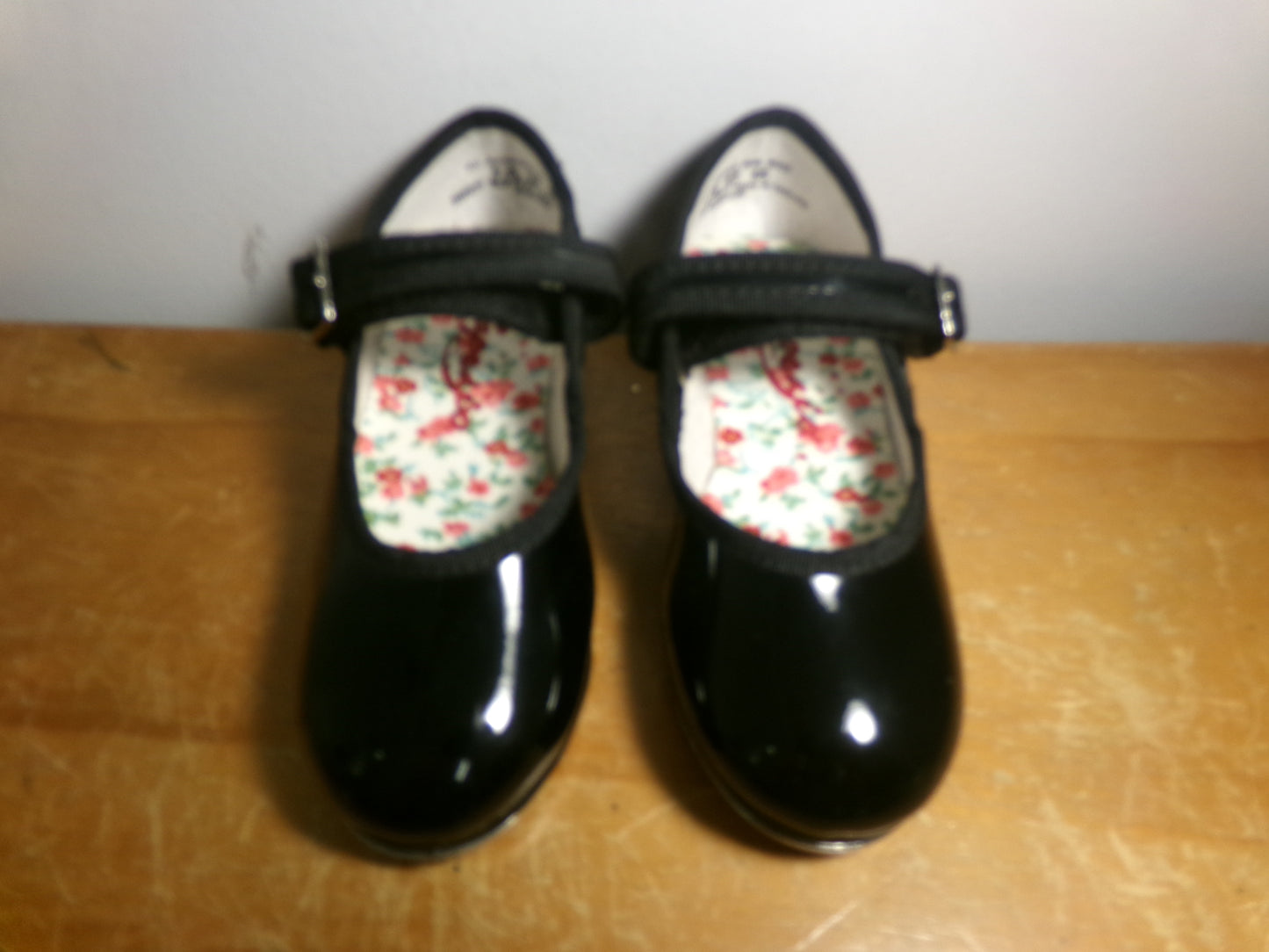 Pre-Owned Tap Shoes Capezio 3800 Toddler 9M Black Mary Jane Leather Easy Strap Student