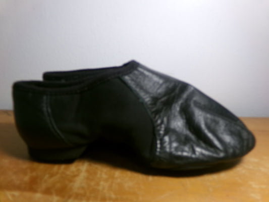 Pre-Owned Jazz Shoes Bloch Child 12.5M Black Leather Slip On Split Sole