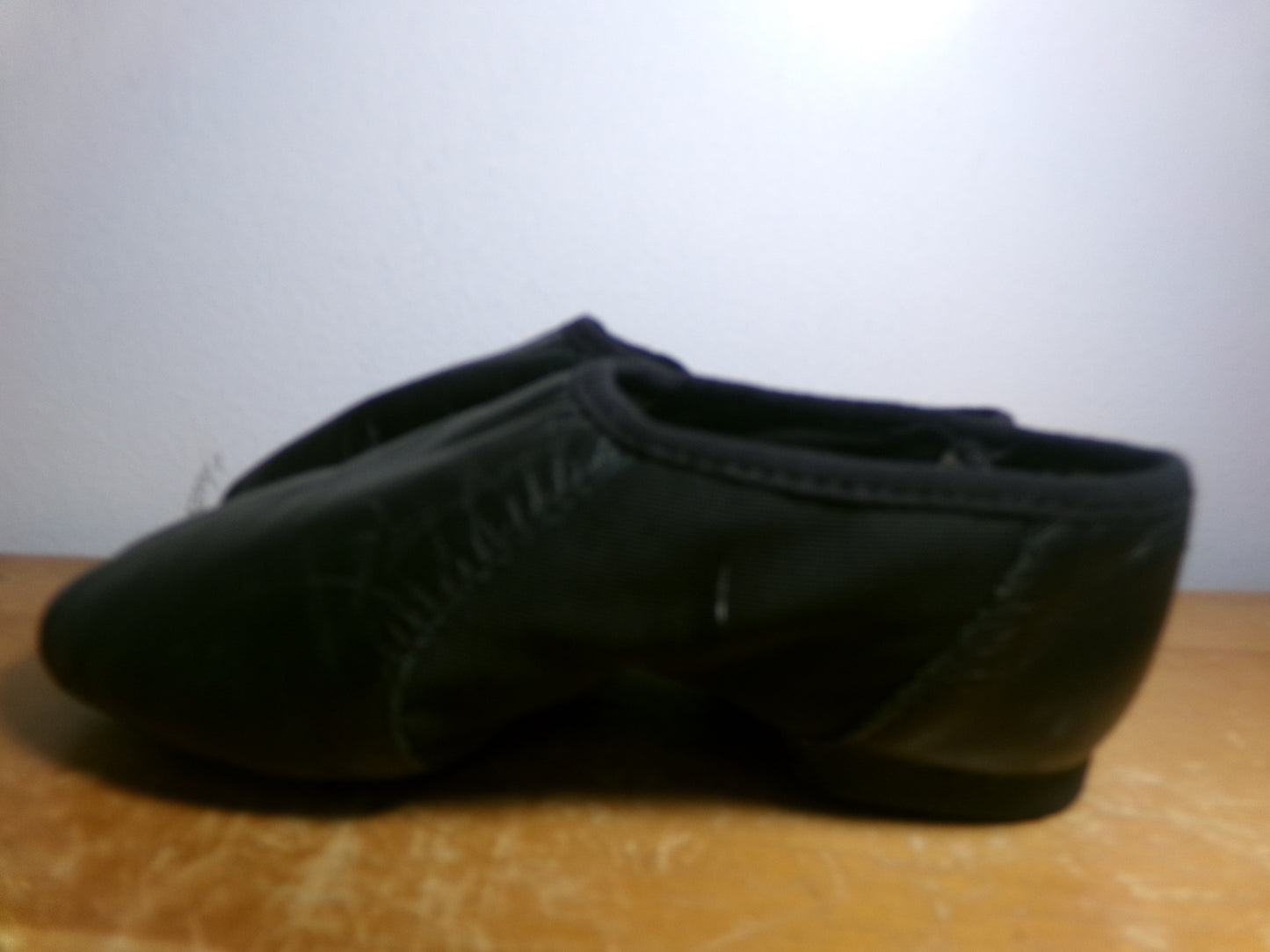 Pre-Owned Jazz Shoes Bloch Child 12.5M Black Leather Slip On Split Sole