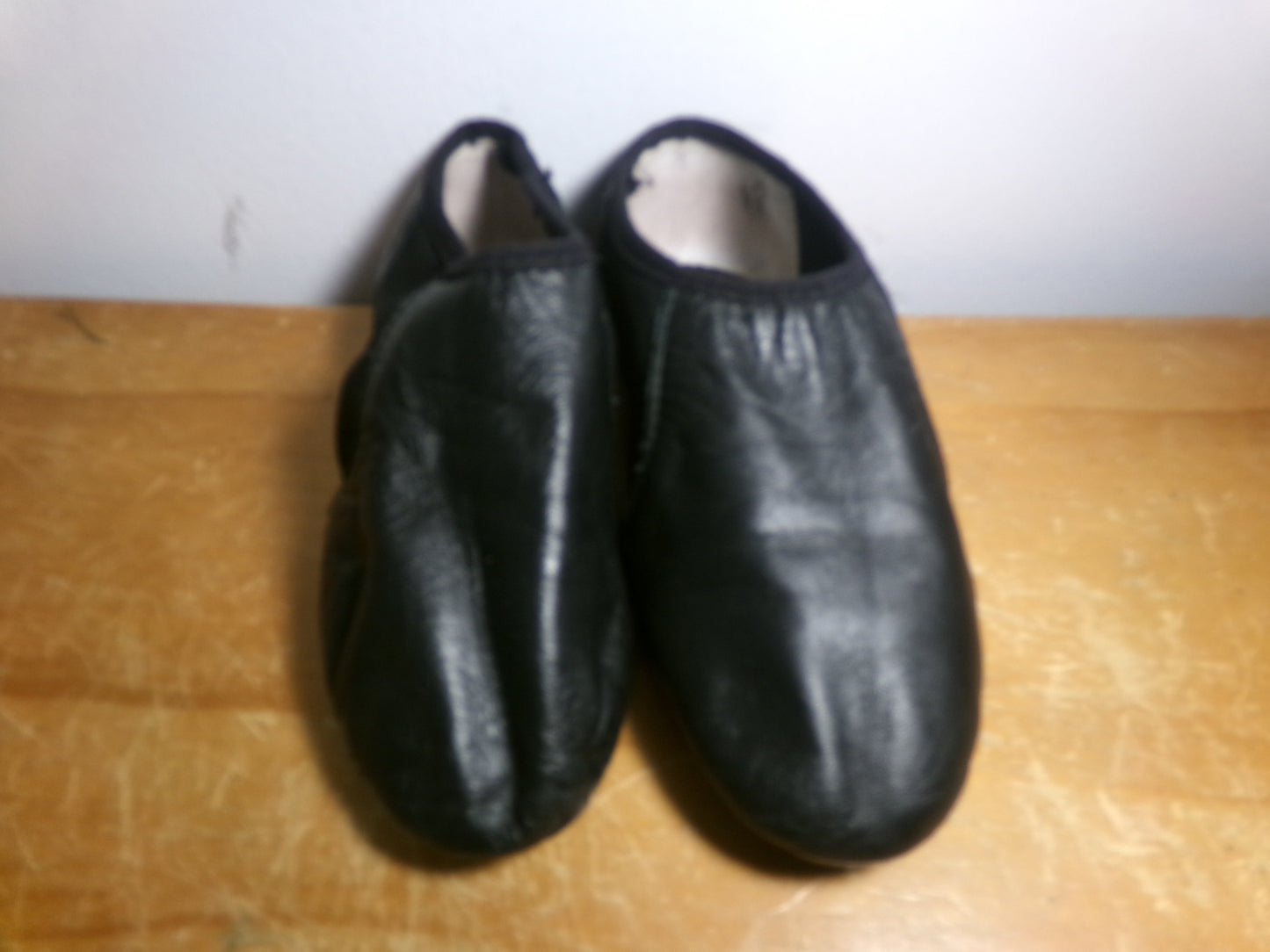 Pre-Owned Jazz Shoes Bloch Child 12.5M Black Leather Slip On Split Sole