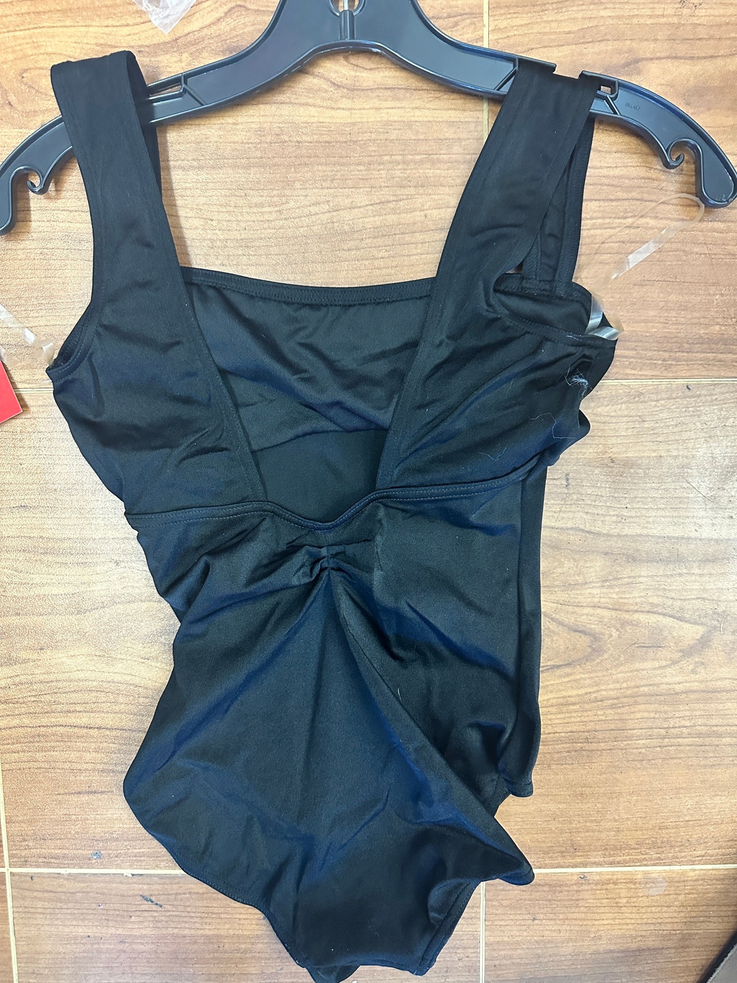 New Closeout Leotard Capezio 1039W Black Ballet Tap Jazz Tank with Deep V Cinch Back